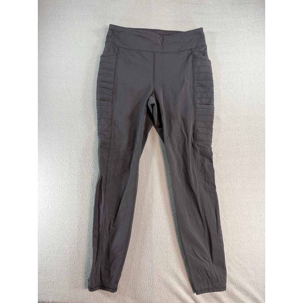 Duluth Trading Co Leggings Womens M Black High Rise Ankle Pockets Yoga Athletic